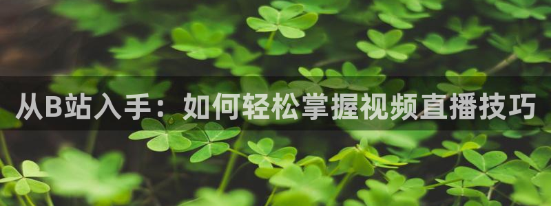 极速体育篮球免费直播：从B站入手：如何轻松掌握视频直播技巧