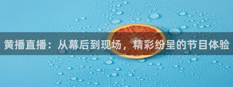 极速体育直播在线观看：黄播直播：从幕后到现场，精彩纷呈的节目体验